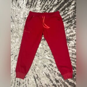 Red FIGS Scrub Pants